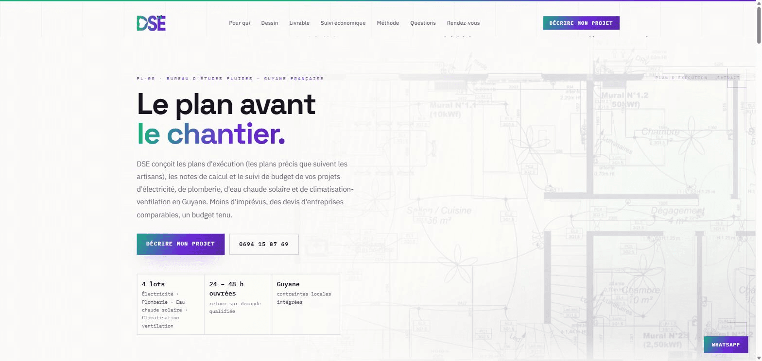 DSE Yana — aperçu du site